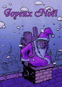 P&egrave;re No&euml;l sur le toit sous la neige
